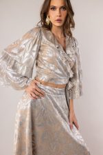 Clothes OPEN FASHION WOMEN’S  SET WITH WRAP TOP AND MAXI SKIRT