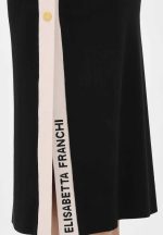 Clothing ELISABETTA FRANCHI SKIRT IN KNIT FABRIC WITH SHINY VISCOSE BANDS