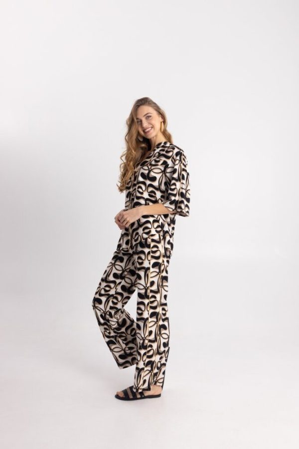 Clothes OPEN FASHION SUMMER SET  WITH ABSTRACT DESIGNS & BUTTONS