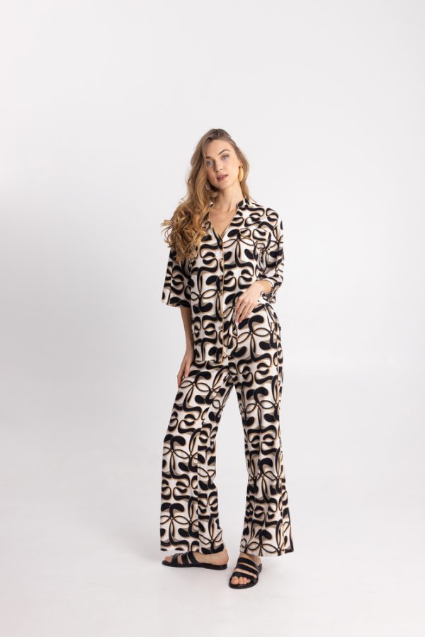 Clothes OPEN FASHION SUMMER SET  WITH ABSTRACT DESIGNS & BUTTONS