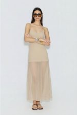 Clothing AVANT GARDE LONG DRESS WITH SHEER SKIRT