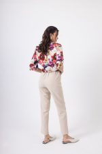 Clothing OPEN FASHION HIGH-WAIST TROUSERS WITH STRAIGHT LEG AND BUTTON