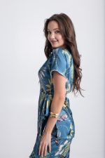 Clothes OPEN FASHION FLORAL SET WITH WRAP TOP & WIDE-LEG PANTS