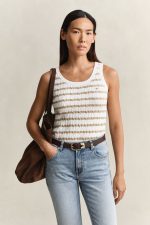 Clothes GANT STRETCH COTTON CABLE STRIPE TANK