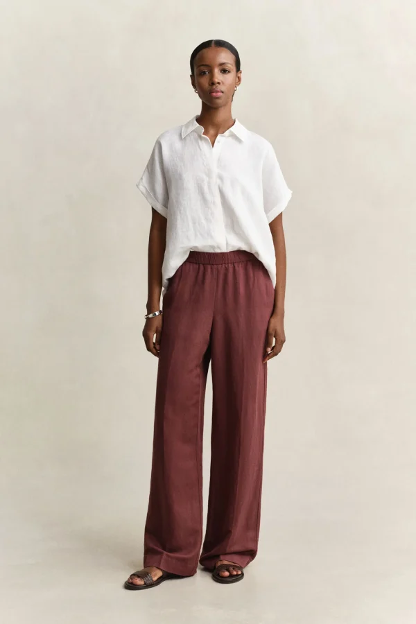 Clothes GANT LINEN BLEND PULL-ON PANTS