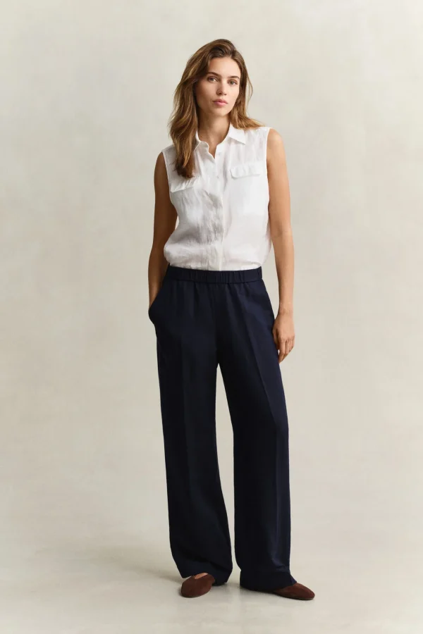 Clothes GANT  LINEN BLEND PUL- ON PANTS
