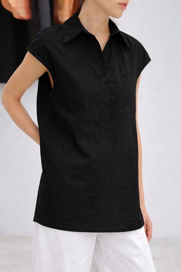 Clothes INNOCENT SLEEVELESS SHIRT WITH COLLAR