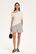 Clothes KOURBELA KNIT DRAPED TOP-SEASHELLS