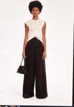 New Collection KOURBELA KNIT CROSSED TOP SEASHELLS