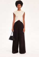 New Collection KOURBELA KNIT CROSSED TOP SEASHELLS