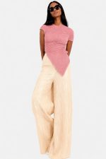 Clothes KOURBELA KNIT TOP STRAPLES-SPARKLING