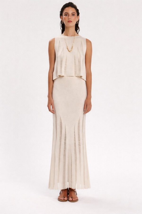 Clothes KOURBELA KNIT MIDI SKIRT – MAGIC SUNSETS