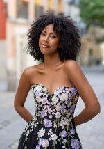 Clothes CHRISTIAN KOEHLERT STRAPLESS TULLE  WITH FLORAL EMBOIREDY IN GLITTER