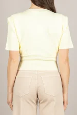 Clothes VICOLO CROP SWEATER WITH SHOULDER PADS