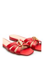 New Collection LAUREN RALPH LAUREN BLAIKE NAPPA LEATHER SLIDE SANDAL