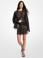 New Collection MICHAEL KORS MIRROR – EMBELLISHED FLORAL CROCHET SKIRT