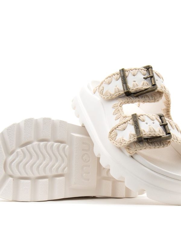 New Collection MOU SANDALS EVA ONE PIECE SLIDE TWO BUCKLE