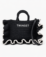Bags TWINSET CROCHET SHOPPER BAG WITH FLOUNCES