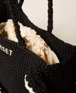 Bags TWINSET CROCHET SHOPPER BAG WITH FLOUNCES