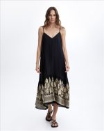 Clothing GREEK ARCHAIC KORI  DRESS LONG PHOENIX STRAPS