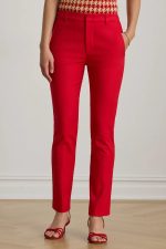 New Collection LAUREN RALPH LAUREN DOUBLE – FACED STRETCH COTTON TROUSER