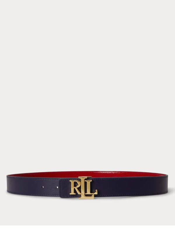 New Collection LAUREN RALPH LAUREN REVERSIBLE LEATHER LOGO BELT