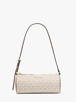 New Collection MICHAEL KORS IZZY SMALL SIGNATURE LOGO BARREL POCHETTE