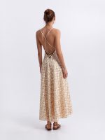 Clothing GREEK ARCHAIC KORI DRESS MAXI FLAKES DOUBLE STRAPS