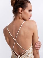 Clothing GREEK ARCHAIC KORI DRESS MAXI FLAKES DOUBLE STRAPS