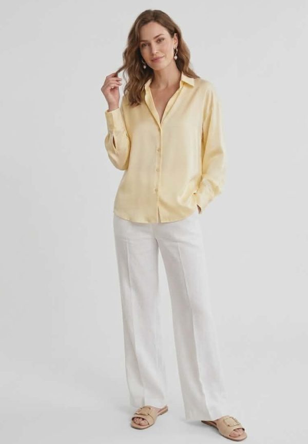 New Collection MY T SATIN -FINISH RELAXED SHIRT