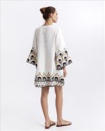 Clothes GREEK ARCHAIC KORI MINI DRESS PHOENIX  WITH BELL SLEEVE