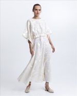 Clothes GREEK ARCHAIC KORI BLOSSOM BLOUSE WITH DRAWSTRING  SLEEVES AND SKIRT LONG