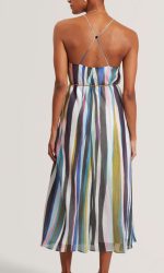 New Collection TED BAKER AZURRA PRINTED HALTER NECK MAXI DRESS