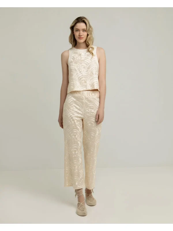 Clothes GREEK ARCHAIC KORI TOP NEW TRINGLE SLEEVELESS AND PANTS NEW TRINGLE ZIPPER