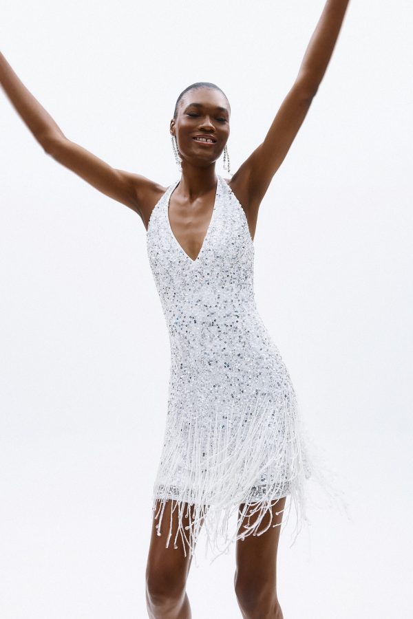 Clothes ALLURE GLOW EVENING DRESS WITH SEQUINS