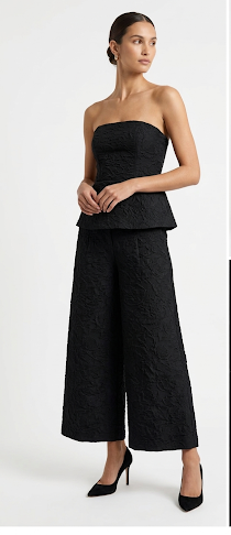 Clothing CKONTOVA TEXTURED BUSTIER AND ZIP CULOTTE