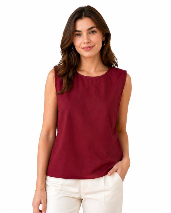 New Collection MY T SLEEVELESS MINIMALIST ROUND NECK