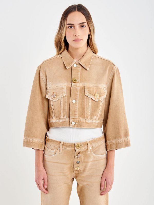 Clothes VICOLO DENIM JACKET WITH JEWEL BUTTONS