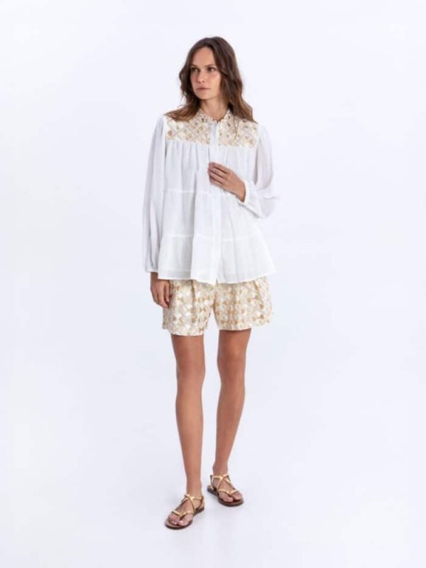 Clothes GREEK ARCHAIC KORI FLAKES PLEATS SHORTS