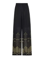 Clothes GREEK ARCHAIC KORI PANTS GRAPE LOOSE DRAWSTRING AND BLOUSE GRAPE WITH V-NECK