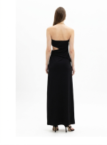 New Collection MY T STRAPLESS CUT-OUT MAXI DRESS IN BLACK