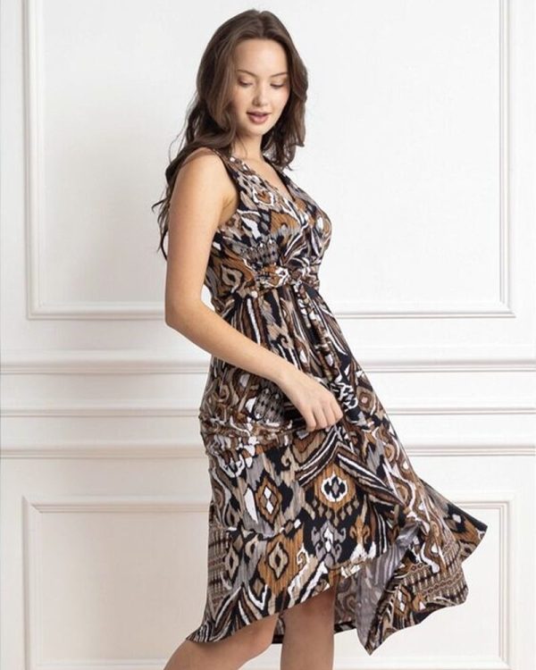 Clothing OPEN FASHION MIDI WRAP DRESS