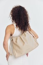 Bags LEATHER TWIST VELVET LARGE BAG