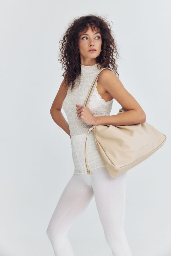 Bags LEATHER TWIST VELVET LARGE BAG