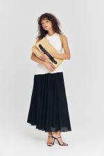 Bags LEATHER TWIST NEST LEATHER STRAW BAG