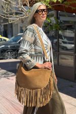 Bags VICOLO LEATHER BAG WITH FRINGES