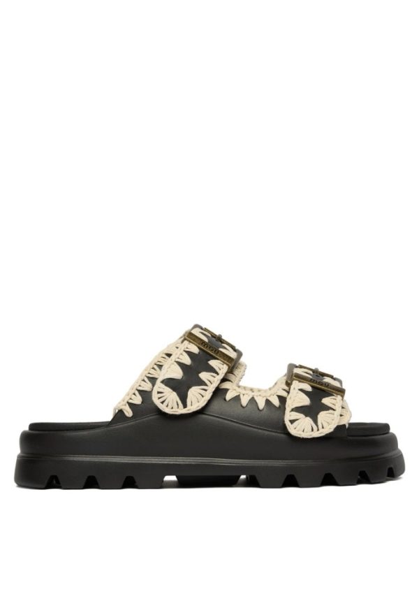 New Collection MOU SANDALS EVA ONE PIECE SLIDE TWO BUCKLE