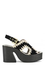 New Collection MOU RAFFIA PLATFORM WITH BACK STRAP