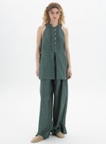 New Collection BLACK & BLACK SLEEVELESS BID SHIRT