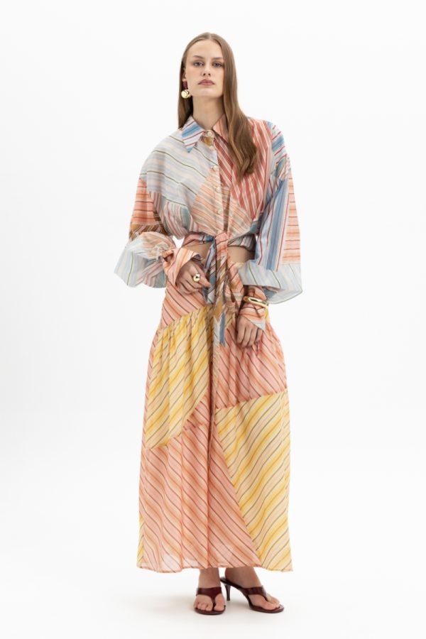 New Collection MY T PATCHWORK PRINT TIE – FRONT MATCHING SET